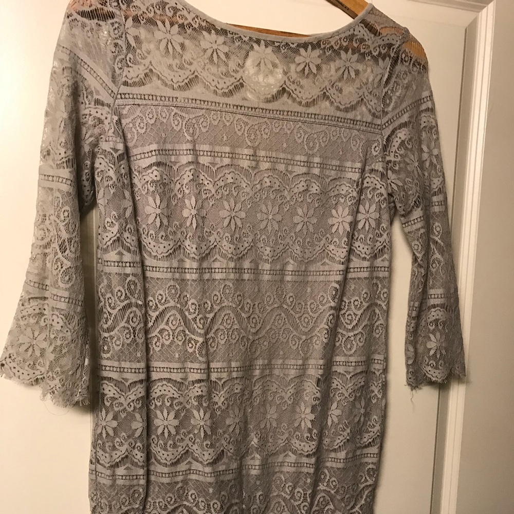 Light gray lace dress